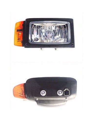 2x Scheinwerfer mit Blinker Schneeräumer Baumaschinen Bagger Radlader Schlepper