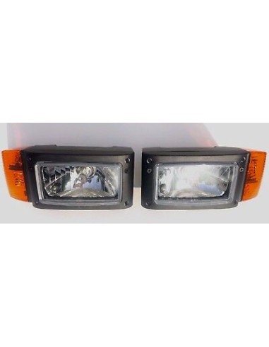 2x Scheinwerfer mit Blinker Schneeräumer Baumaschinen Bagger Radlader Schlepper
