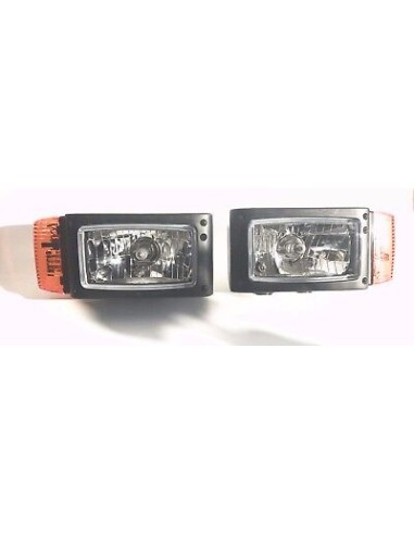 2x Scheinwerfer mit Blinker Schneeräumer Baumaschinen Bagger Radlader Schlepper