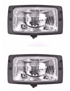 2x Scheinwerfer H4 Hauptscheinwerfer 12V 24V Schlepper Zetor mit Glühbirnen SET