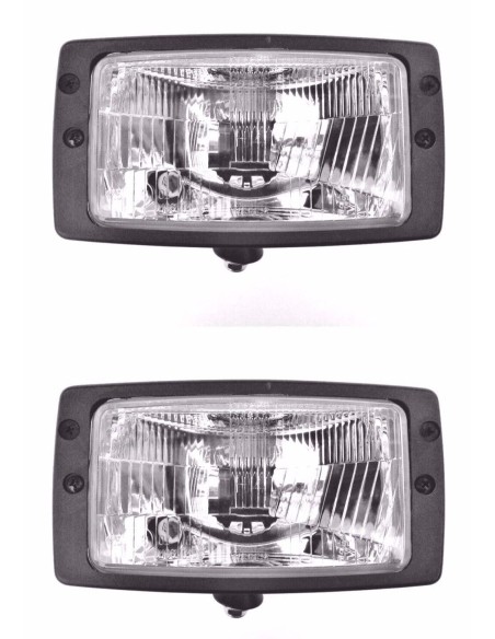 2x Scheinwerfer H4 Hauptscheinwerfer 12V 24V Schlepper Zetor mit Glühbirnen SET