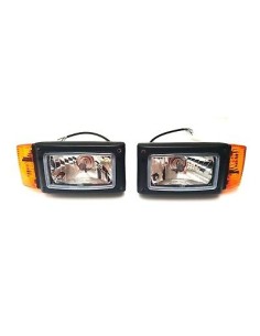 2x Scheinwerfer mit Blinker 12V für Radlader Baumaschinen Schlepper Bagger JCB