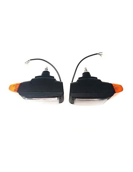2x Scheinwerfer mit Blinker 12V für Radlader Baumaschinen Schlepper Bagger JCB
