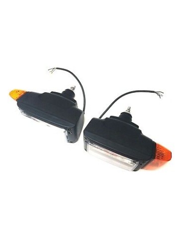 2x Scheinwerfer mit Blinker 12V für Radlader Baumaschinen Schlepper Bagger JCB