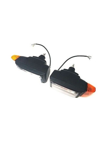 2x Scheinwerfer mit Blinker 12V für Radlader Baumaschinen Schlepper Bagger JCB