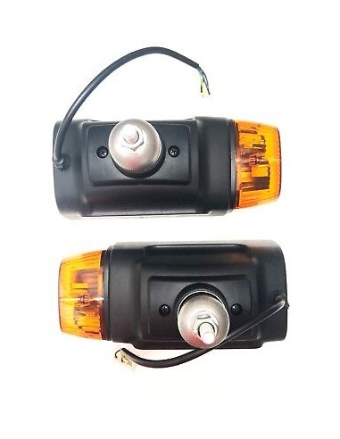 2x Scheinwerfer mit Blinker 12V für Radlader Baumaschinen Schlepper Bagger JCB