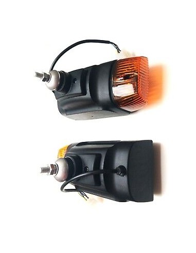 2x Scheinwerfer mit Blinker 12V für Radlader Baumaschinen Schlepper Bagger JCB