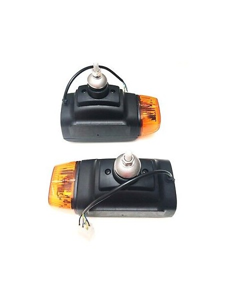 2x Scheinwerfer mit Blinker 12V für Radlader Baumaschinen Schlepper Bagger JCB