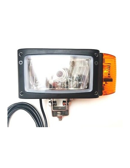 Scheinwerfer mit Blinker Links Baumaschinen Schlepper Bagger Omegahalter 24V E20