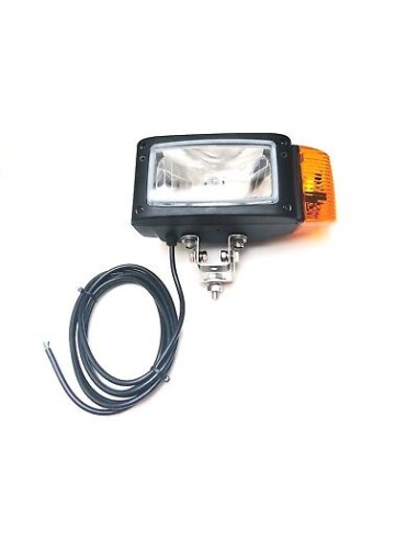 Scheinwerfer mit Blinker Links Baumaschinen Schlepper Bagger Omegahalter 24V E20
