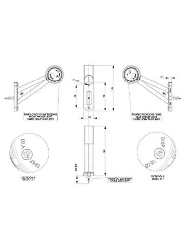 Seitenmarkierungsleuchte ld726-001.3 links