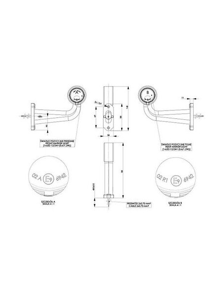 Seitenmarkierungsleuchte ld724-001 links