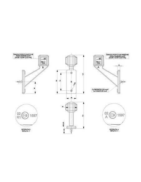 Seitenmarkierungsleuchte LD433P LED