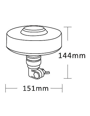 Die Blitzlampe LED UFO2 flex R10 R65