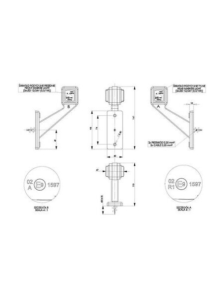 Seitenmarkierungsleuchte LD433L LED
