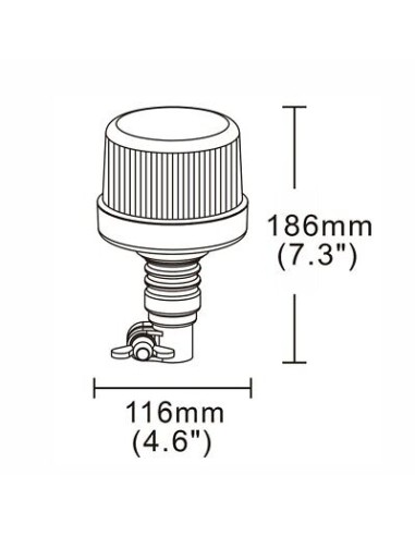 Warning lamp 24x LED R65 R10 flex 4 flashes