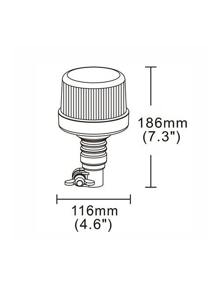 Warning lamp 24x LED R65 R10 flex 4 flashes