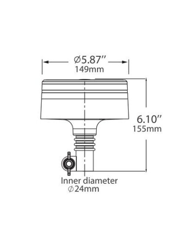 LILI 25W Blitzlampe 50x LED Pin 3 Blitze