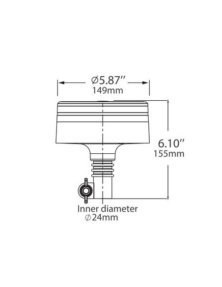 LILI 25W Blitzlampe 50x LED Pin 3 Blitze