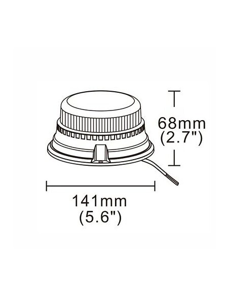 Warning lamp 12x LED R65 R10 3 screws 4 flashes