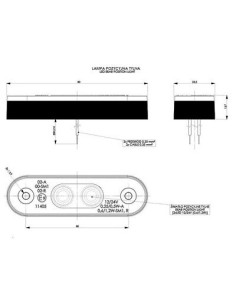 Seitenmarkierung rote LED 12/24V 2
