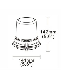 Warning lamp 36x LED R65 R10 magnet 4 flashes 2