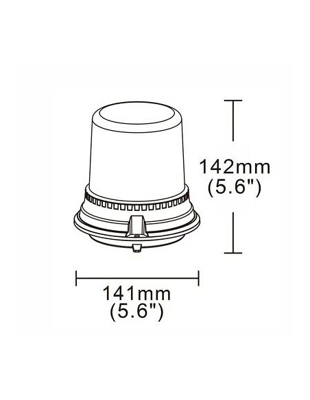 Warning lamp 36x LED R65 R10 magnet 4 flashes