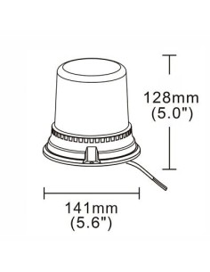 Warning lamp 36x LED R65 R10 3 screws 4 flashes 2