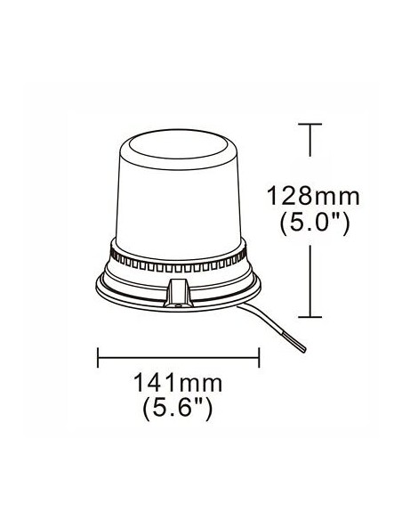 Warning lamp 36x LED R65 R10 3 screws 4 flashes