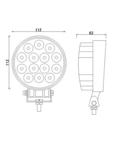 LED work lamp 14 x LED round 2
