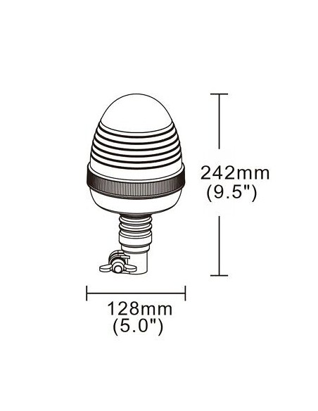 Warning lamp 24x LED R65 R10 flex 4 flashes