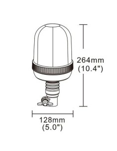 Warning lamp 36x LED R65 R10 flex 4 flashes 2