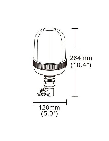 Warning lamp 36x LED R65 R10 flex 4 flashes