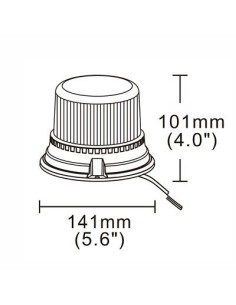 Warning lamp 24x LED R65 R10 3x screw 4 flashes 2