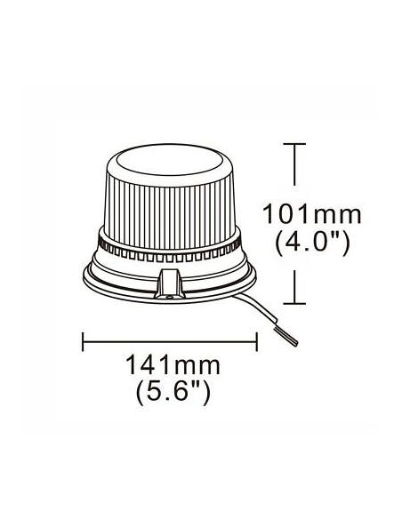 Warning lamp 24x LED R65 R10 3x screw 4 flashes