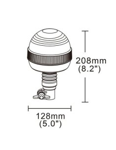 Warning lamp 12x LED R65 R10 flex 4 flashes 2