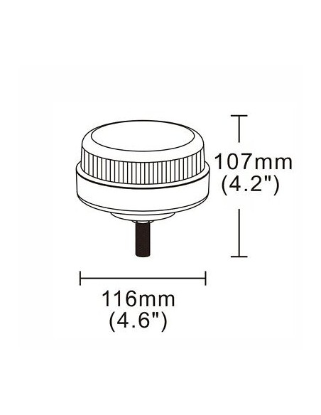 Warning lamp 12x LED R65 R10 screw 4 flashes