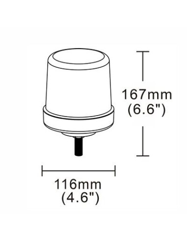 Warning lamp 36x LED R65 R10 screw 4 flashes
