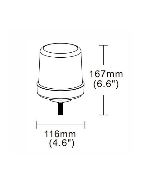 Warning lamp 36x LED R65 R10 screw 4 flashes