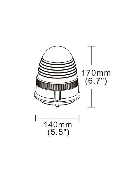 Warning lamp 24x LED R65 R10 magnet 4 flashes