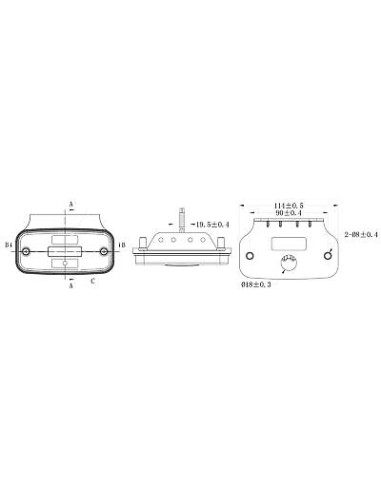 Seitenmarkierungsleuchte LED 1224V KMR1 gelb mit Aufhängung
