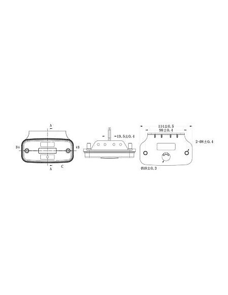 Seitenmarkierungsleuchte LED 1224V KMR1 gelb mit Aufhängung