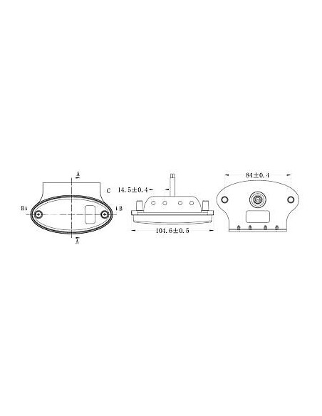 Seitenmarkierungsleuchte LED 1224V KMR2 mit Aufhänger