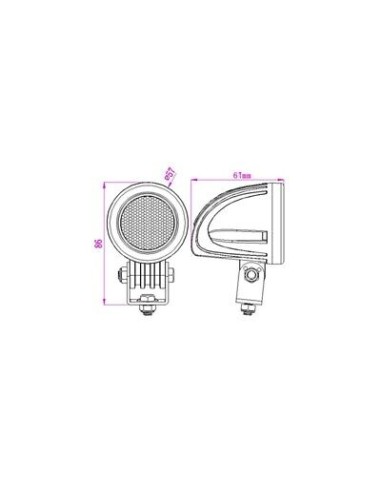 LED work lamp round small flood