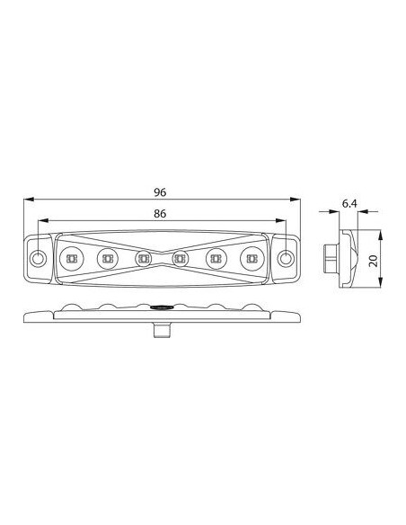 Seitenmarkierungsleuchte LED Weiss 560.07 24V