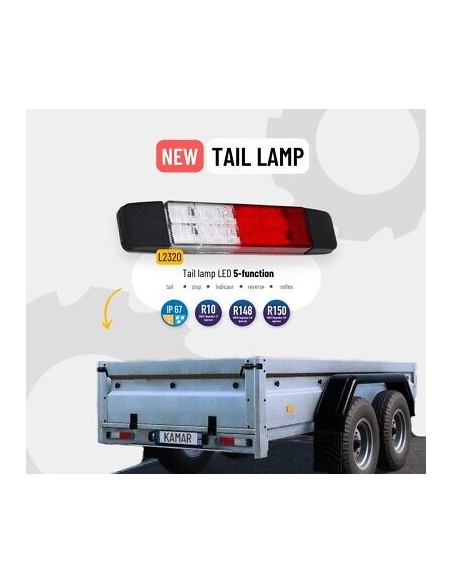 Tail lamp LED 5-functions 1224V