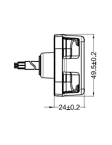 Tail lamp LED 5-functions 1224V
