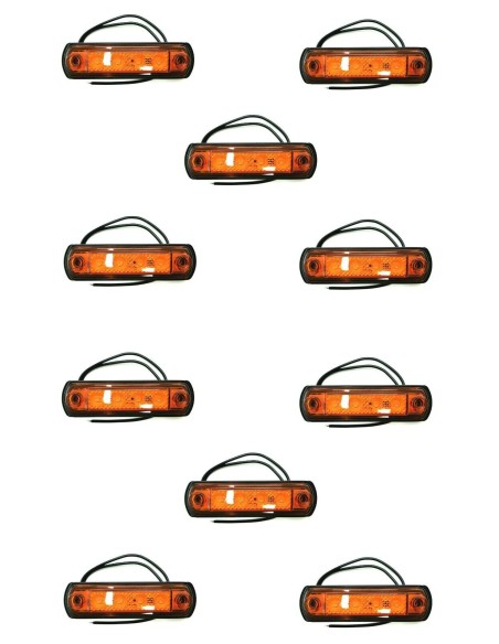 10x LED Umrissleuchte Begrenzungsleuchte Seitenleuchte gelb LKW PKW Anhänger