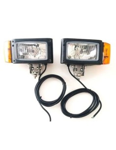 2x Scheinwerfer Blinker 12V Baumaschinen Schlepper Bagger Schneeräumer Radlader