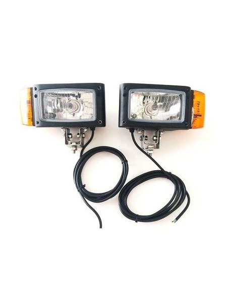 2x Scheinwerfer Blinker 12V Baumaschinen Schlepper Bagger Schneeräumer Radlader
